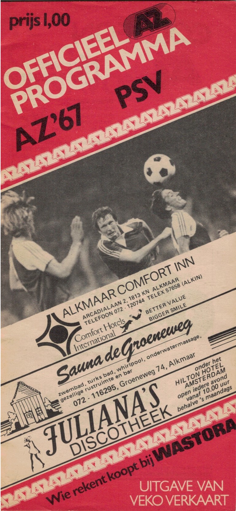 AZ Programma 27-jan-1982 PSV thuis Beker